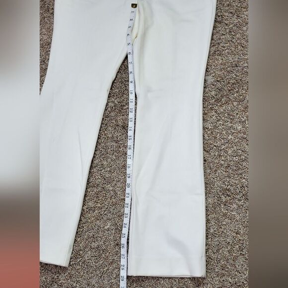 NWT White House Black Market Winter White Ponte Boot Cut Pants - Picture 5 of 8